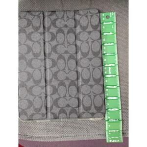 Tri-Fold Tablet Folio Case with Clear Back Stand, Stylus Slot, Black Gray